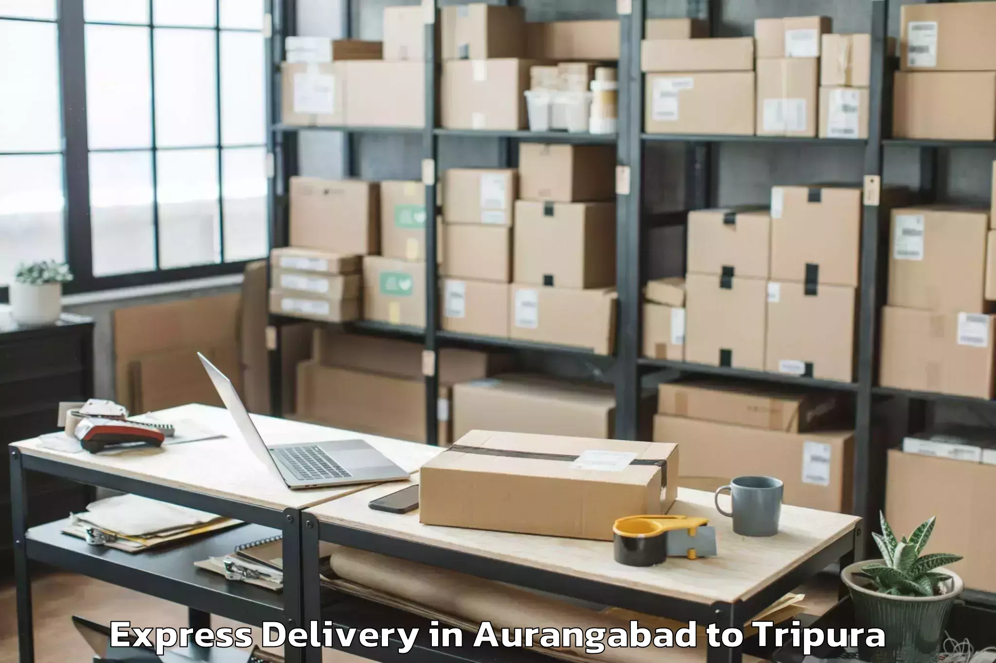 Affordable Aurangabad to Kamalpur Airport Ixq Express Delivery